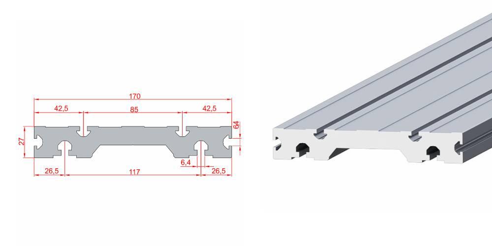 27X170 YÜZEY KAPLAMA PROFİLİ