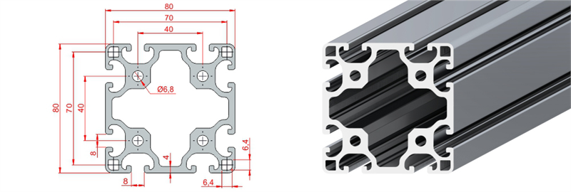 80X80 SİGMA PROFİL LİGHT