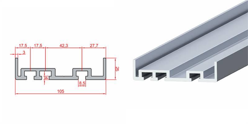 25X105 KONVEYÖR PROFİLİ