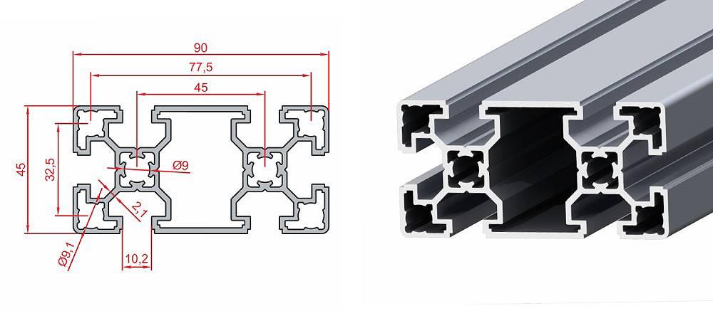 45X90 SİGMA PROFİL LİGHT