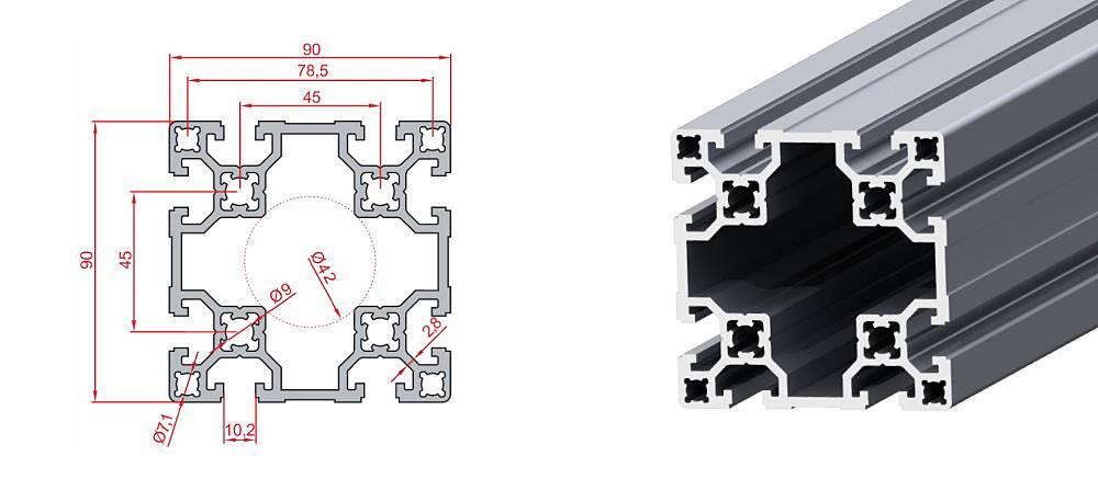 90X90 SİGMA PROFİL LİGHT