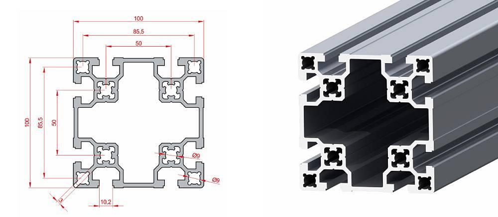 100X100 SİGMA PROFİL LİGHT