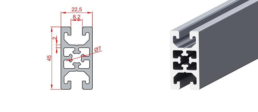22,5X45 PANEL PROFİLİ