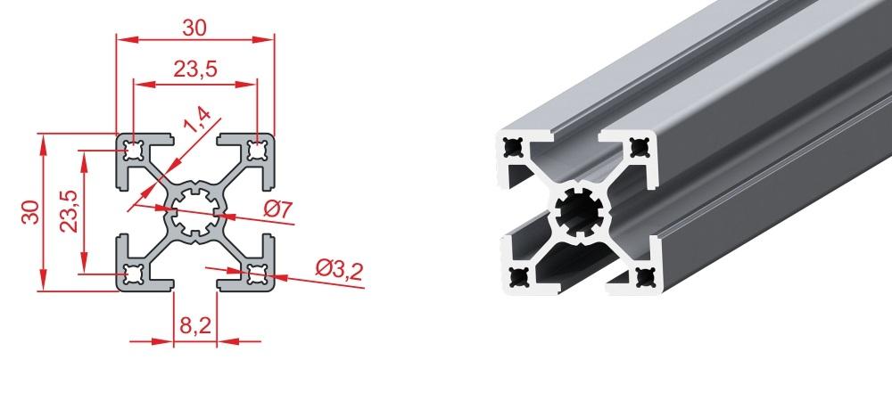 30X30 SİGMA PROFİL SÜPER LİGHT