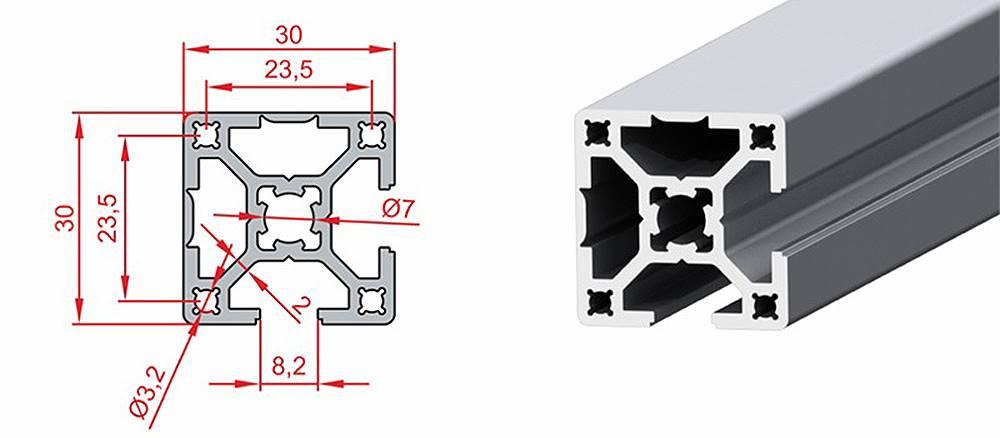 30X30 SİGMA PROFİL KAPALI