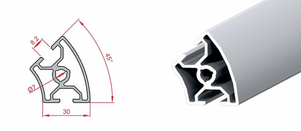 30X45 DERECELİ SİGMA PROFİL