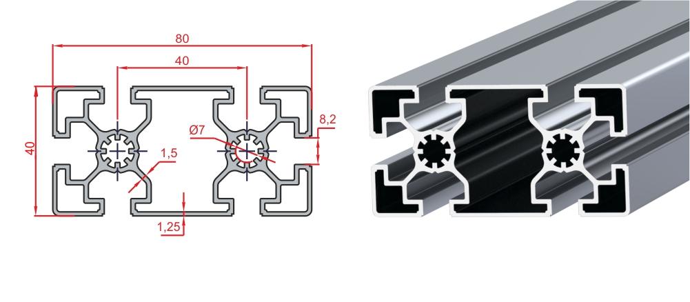 40X80 SİGMA PROFİL SÜPER LİGHT