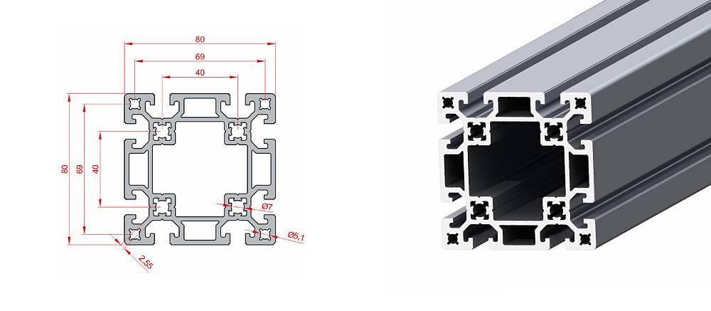 80X80 SİGMA PROFİL AĞIR