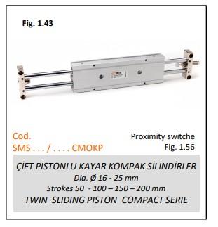 ÇİFT PİSTONLU KAYAR KOMPAK SİLİNDİRLER