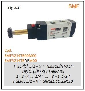 5/2 TEK BOBİN VALF