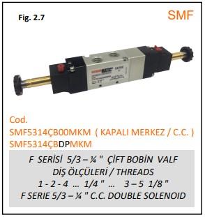 5/2 ÇİFT BOBİN VALF K.M