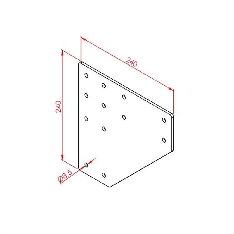 90X90 İKİ YÖNLÜ BAĞLANTI SACI