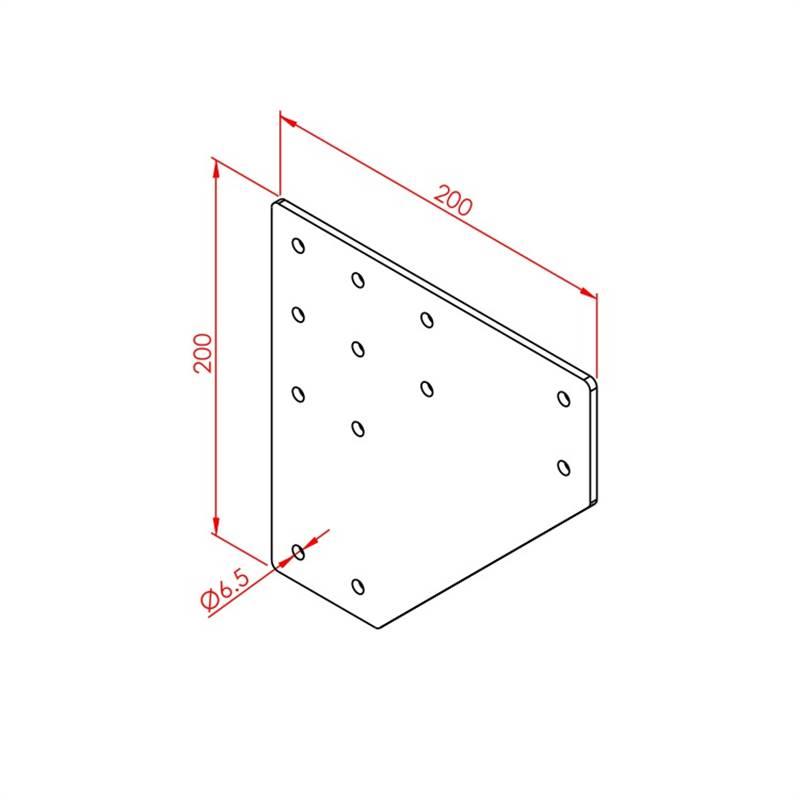 80X80 İKİ YÖNLÜ BAĞLANTI SACI