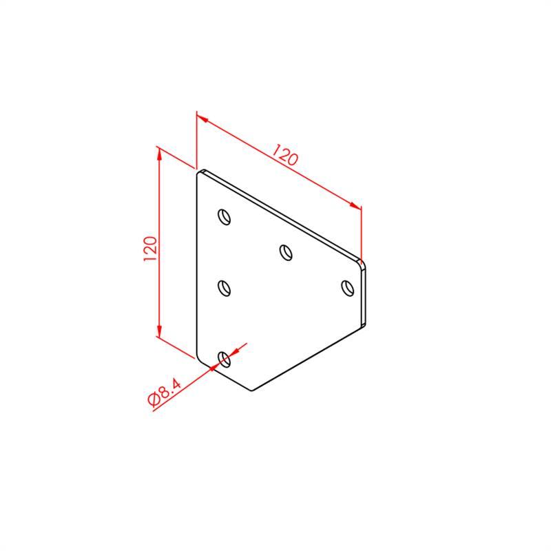 45X45 İKİ YÖNLÜ BAĞLANTI SACI
