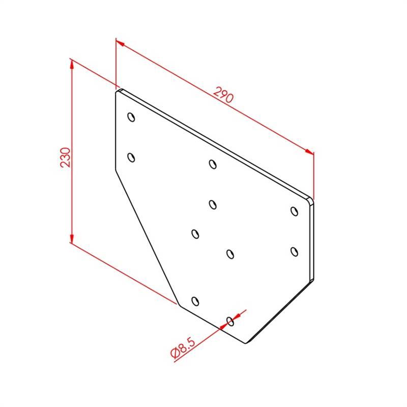 100X100 ÜÇ YÖNLÜ BAĞLANTI SACI