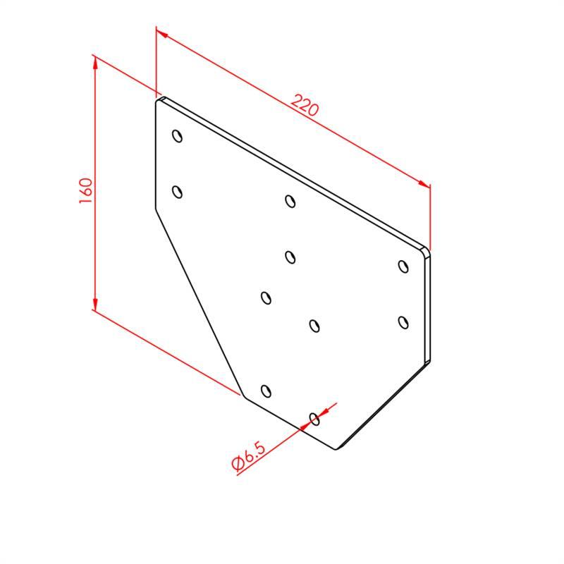 80X80 ÜÇ YÖNLÜ BAĞLANTI SACI