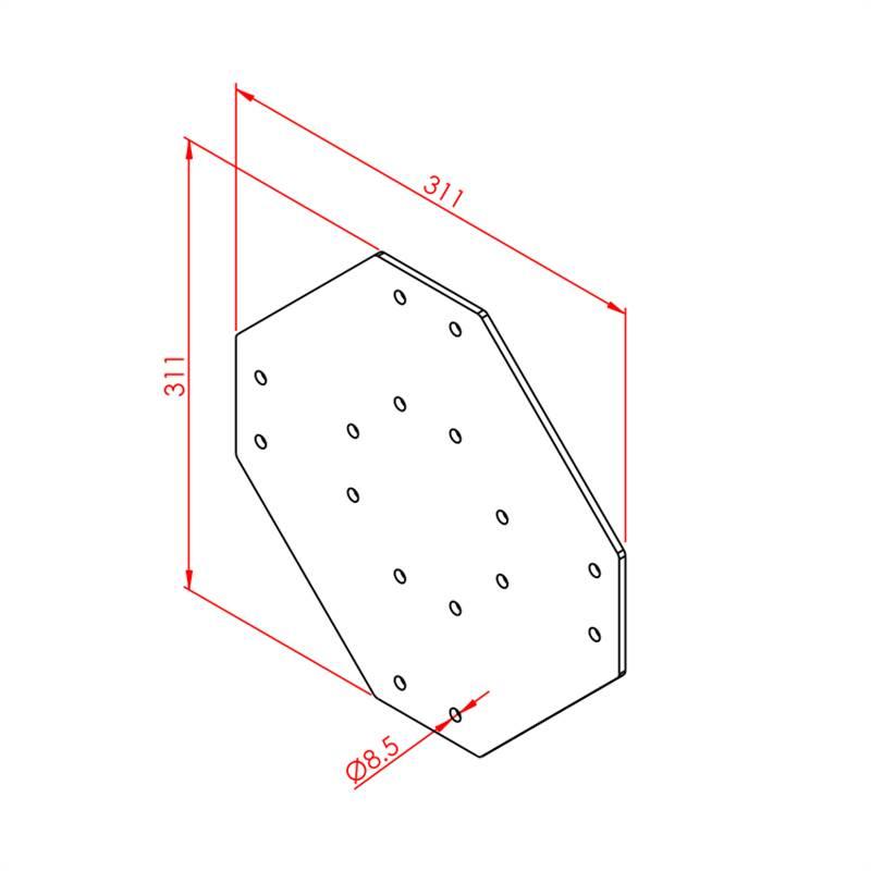 90X90 DÖRT YÖNLÜ BAĞLANTI SACI