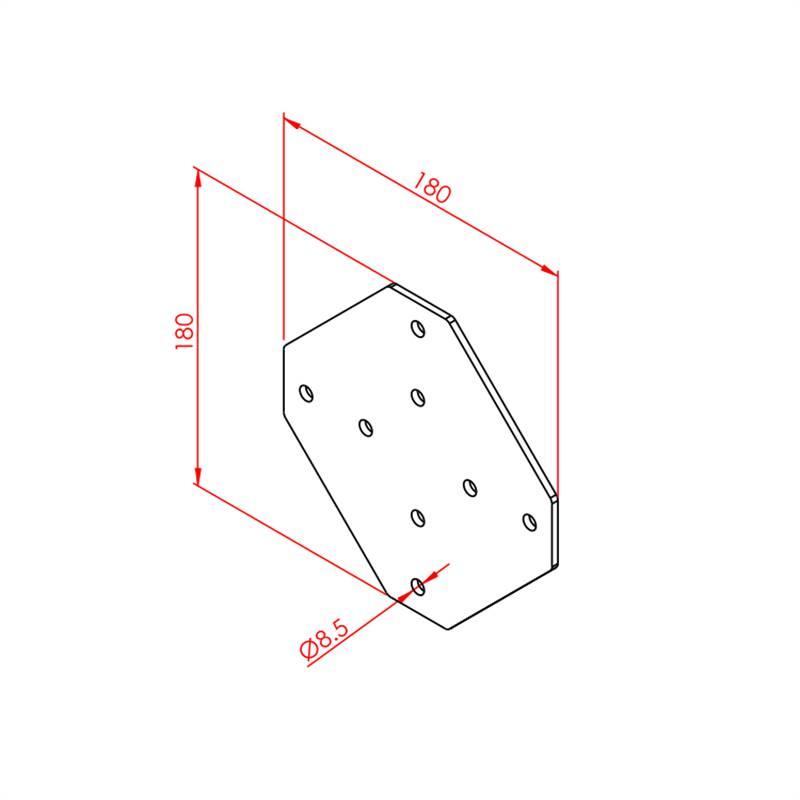 45X45 DÖRT YÖNLÜ BAĞLANTI SACI
