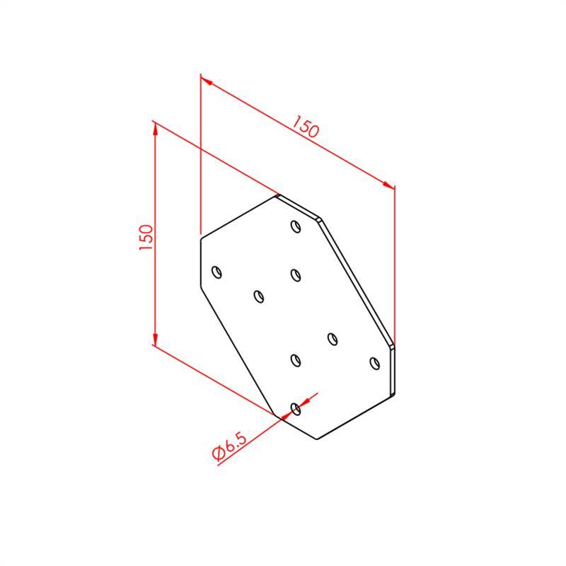 40X40 DÖRT YÖNLÜ BAĞLANTI SACI