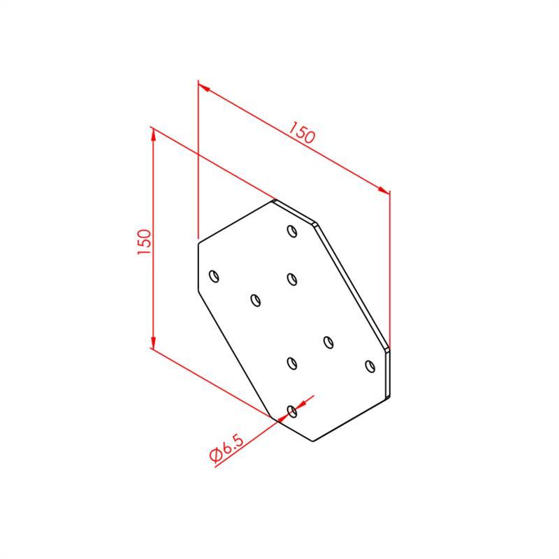 30X30 DÖRT YÖNLÜ BAĞLANTI SACI